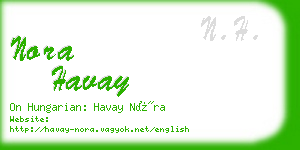 nora havay business card